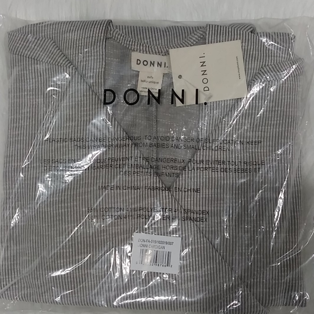 DONNI Rib Sweater Coat - Picture 4 of 5